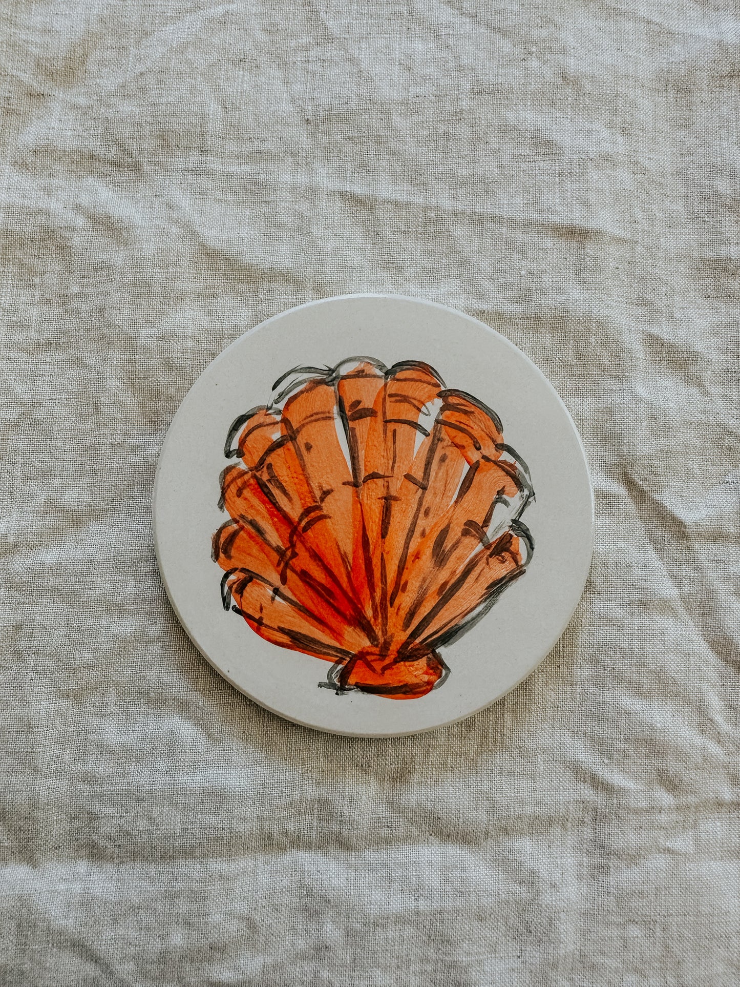 Seashell 2 - Hand Painted Coastal Coasters
