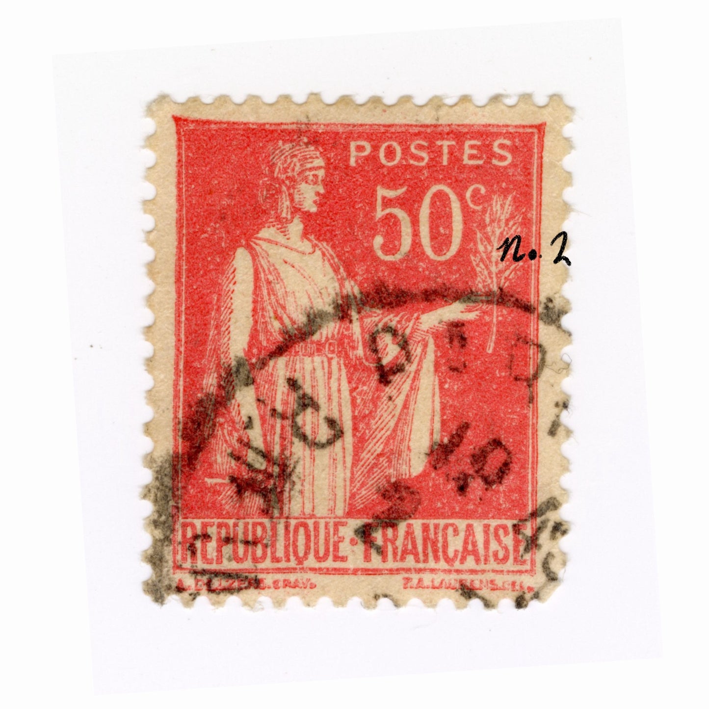 No 2. Postage Stamp Memento Print