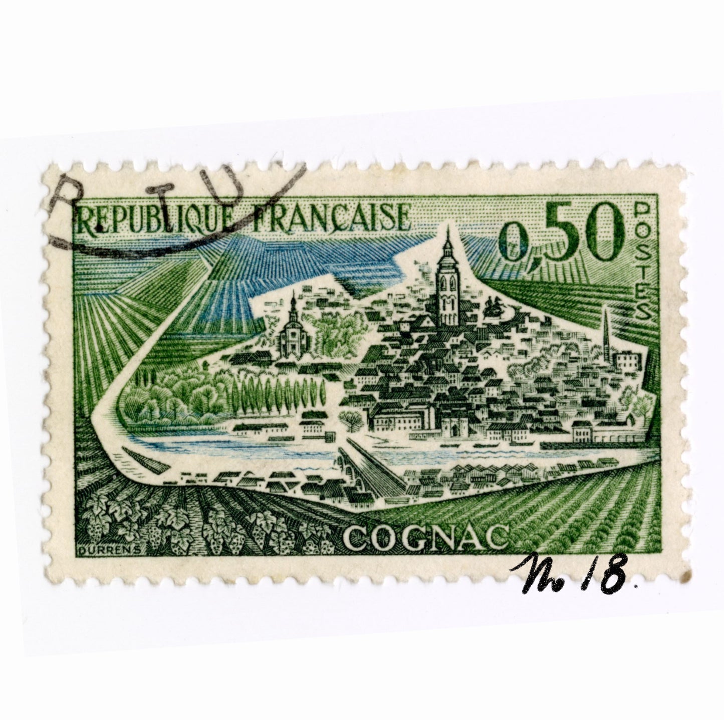 No 18. Postage Stamp Memento Print