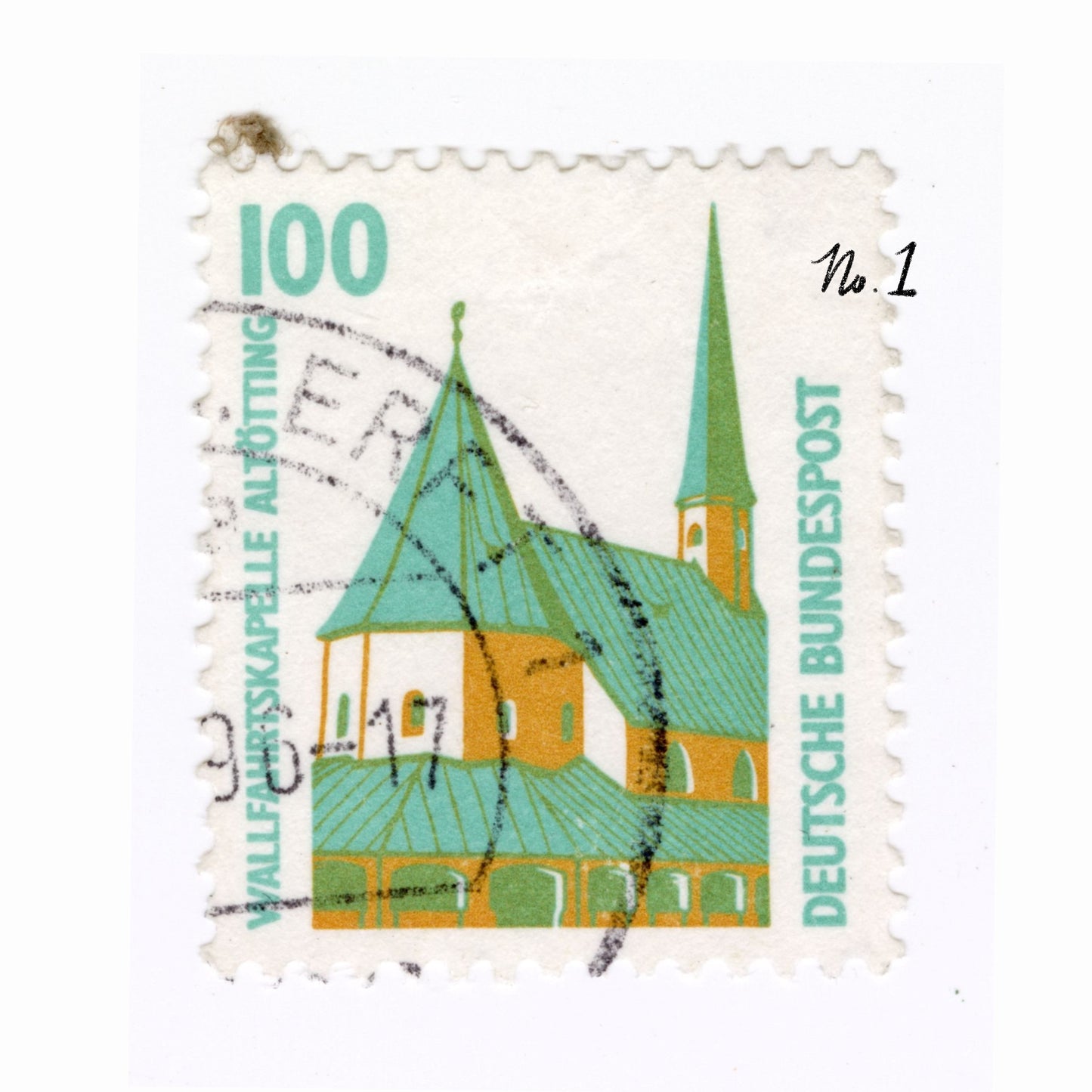 No 1. Postage Stamp Memento Print