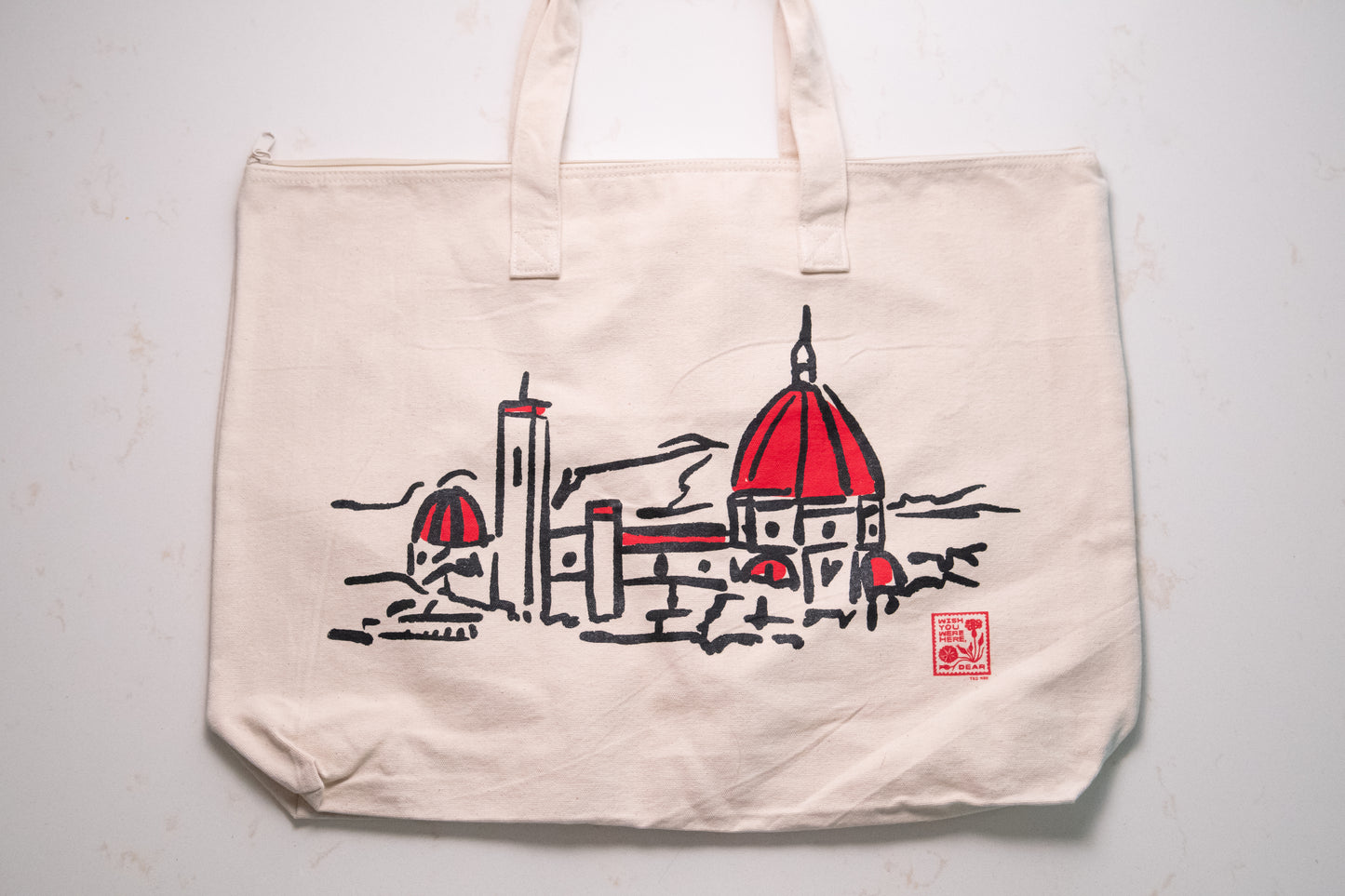 Canvas Zippered Book Tote