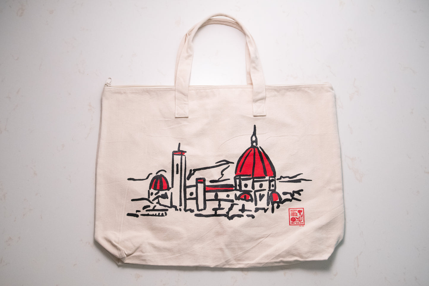 Canvas Zippered Book Tote
