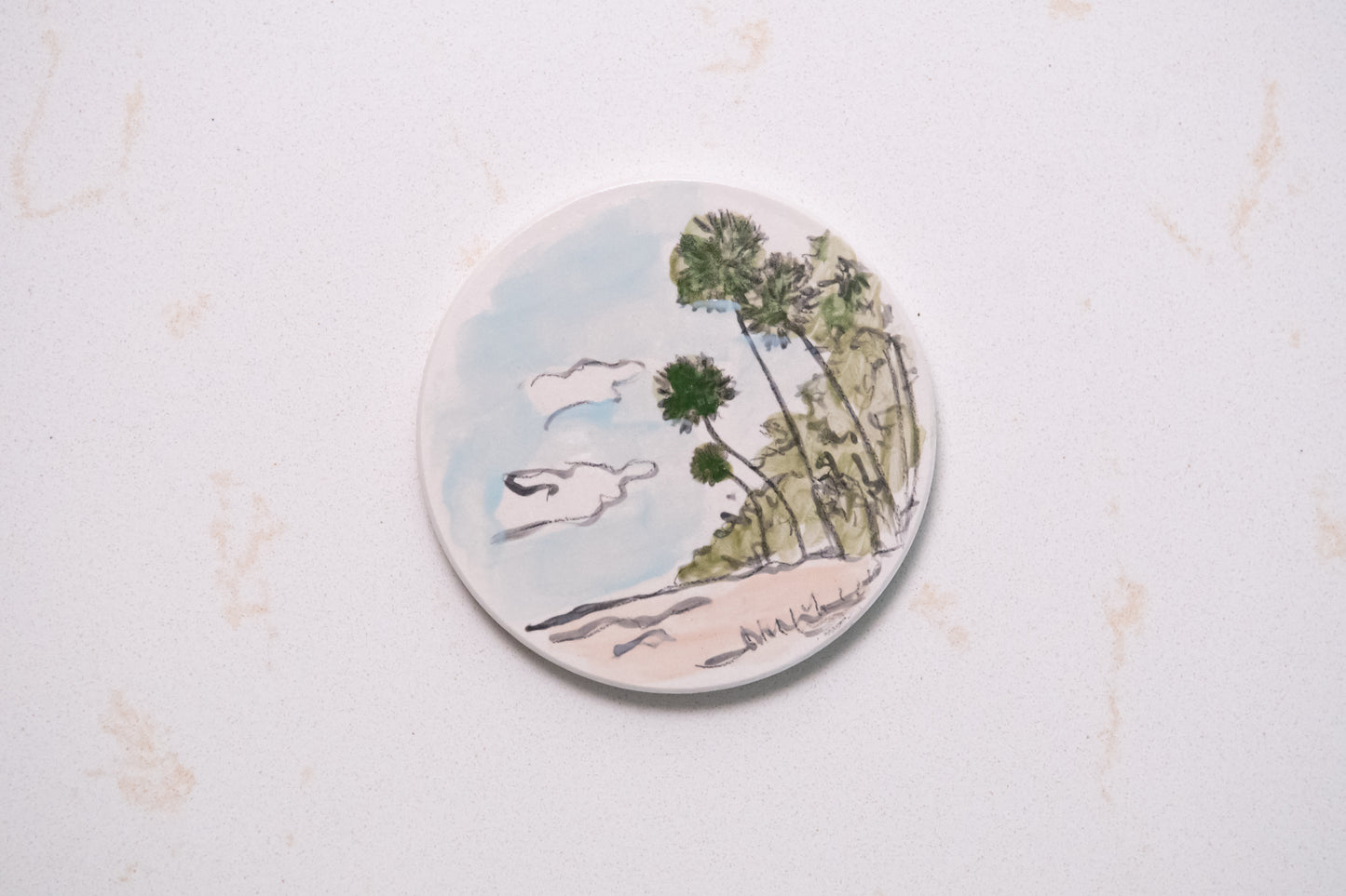 Palm - Hand Painted Coastal Coasters