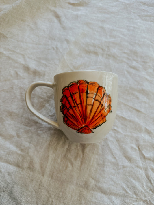 Red Seashell Mug