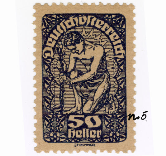 No 5. Postage Stamp Memento Print