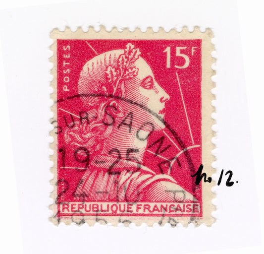 No 12. Postage Stamp Memento Print